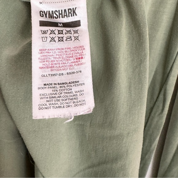 Gymshark Training Long Sleeve Tee Medium Green - Picture 6 of 6